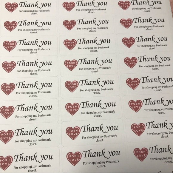 20 pages thank you mixed stickers Poshmark and Mercari - Picture 14 of 16